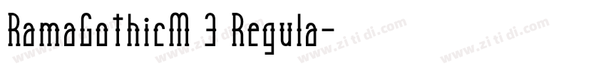 RamaGothicM 3 Regula字体转换 RamaGothicM 3 Regula字体转换